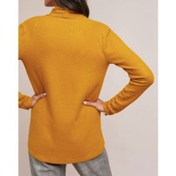 Anthropologie Akemi + Kin Mustard Wrap Sweater - Picture 3 of 8